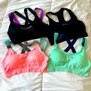 4 brand new sports bras